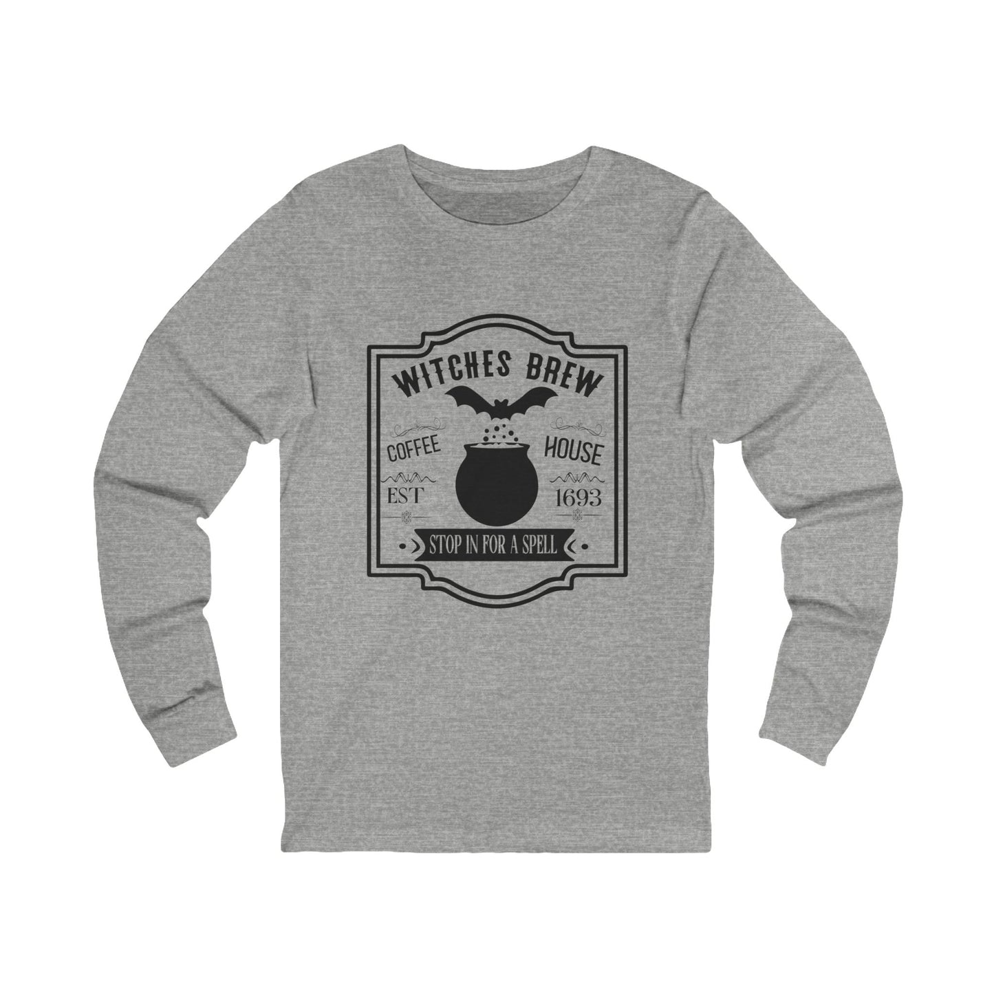 Witches Brew Long Sleeve Tee, Boho Vibes, Gift for Mystic Lovers, Halloween Apparel, Unisex Spirit Tee