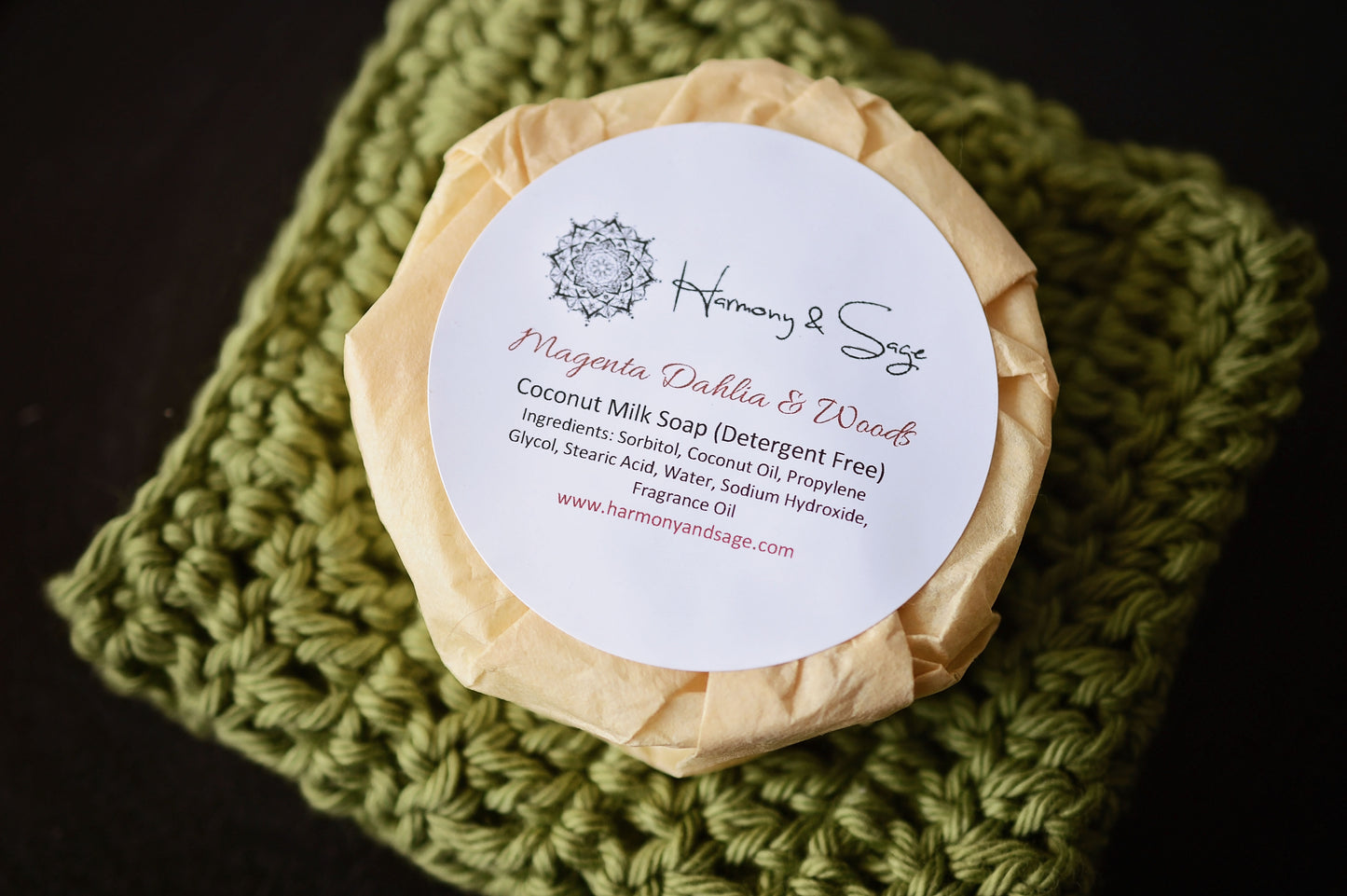 Magenta Dahlia & Woods Coconut Milk Detergent Free Soap