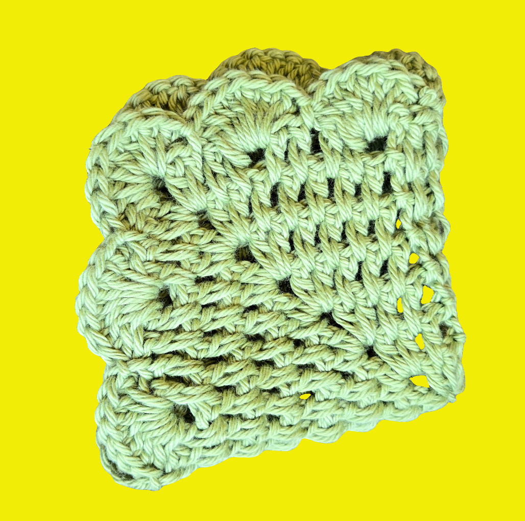 Handmade Scalloped Crochet Facial Washcloth