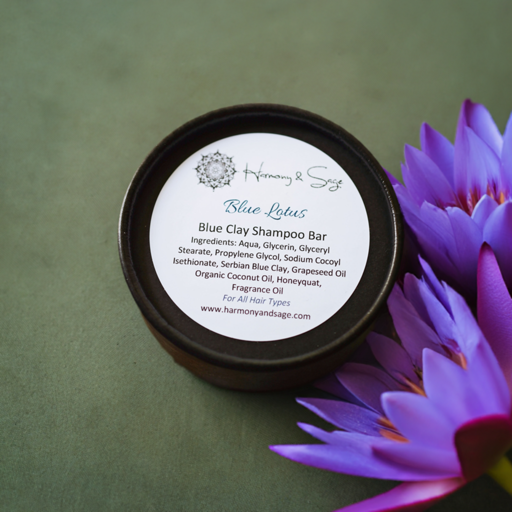 Blue Clay Shampoo Bar for All Hair Types 3 oz (Blue Lotus)