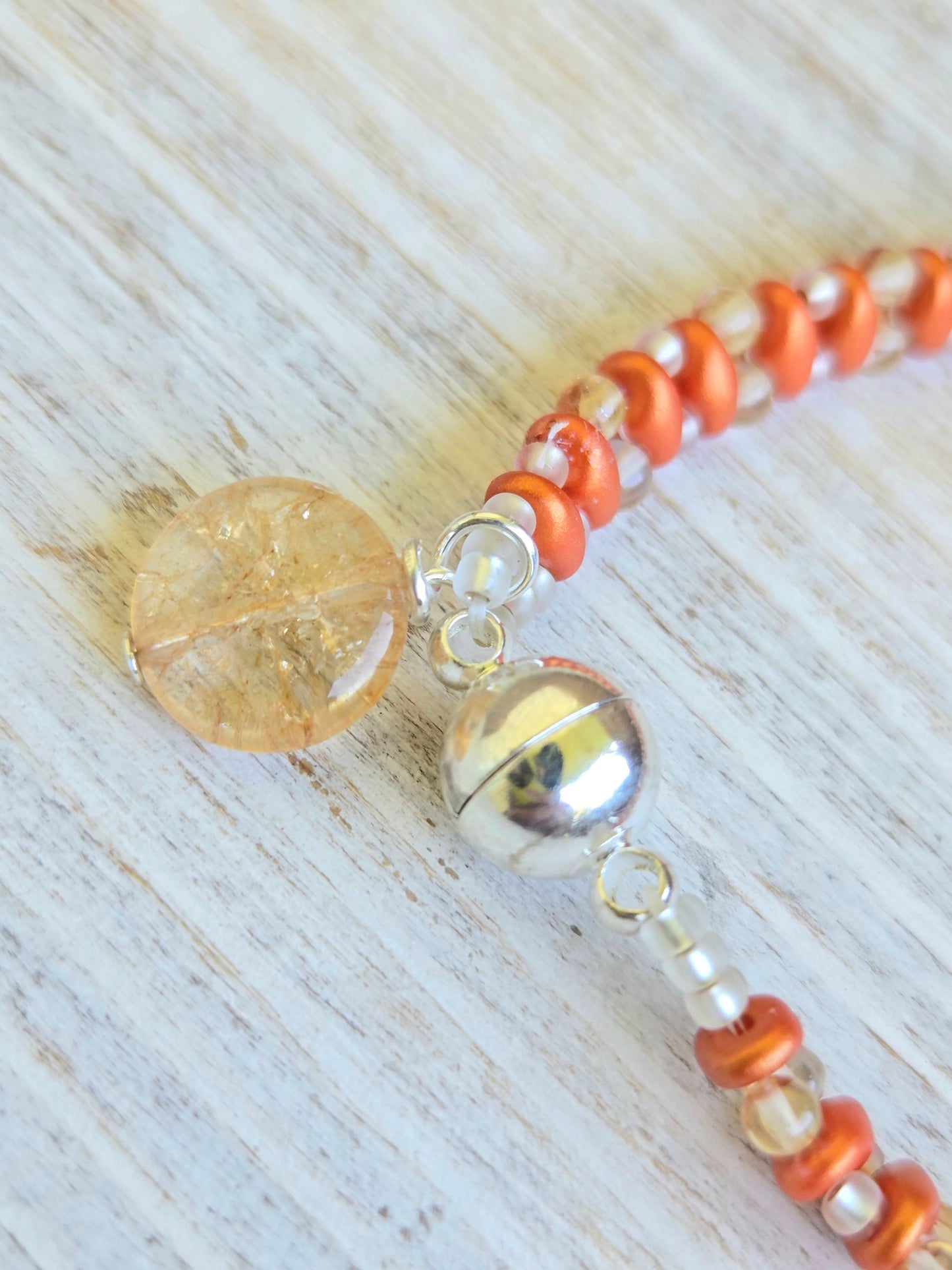 Citrine Handbeaded Healing Bracelet