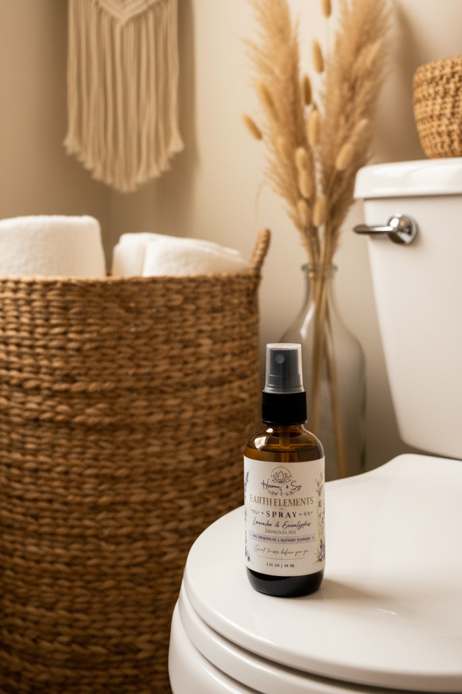 Bathroom Spray, Earth Elements Spray, Lavatory Spray, Toilet Spray, 2 oz