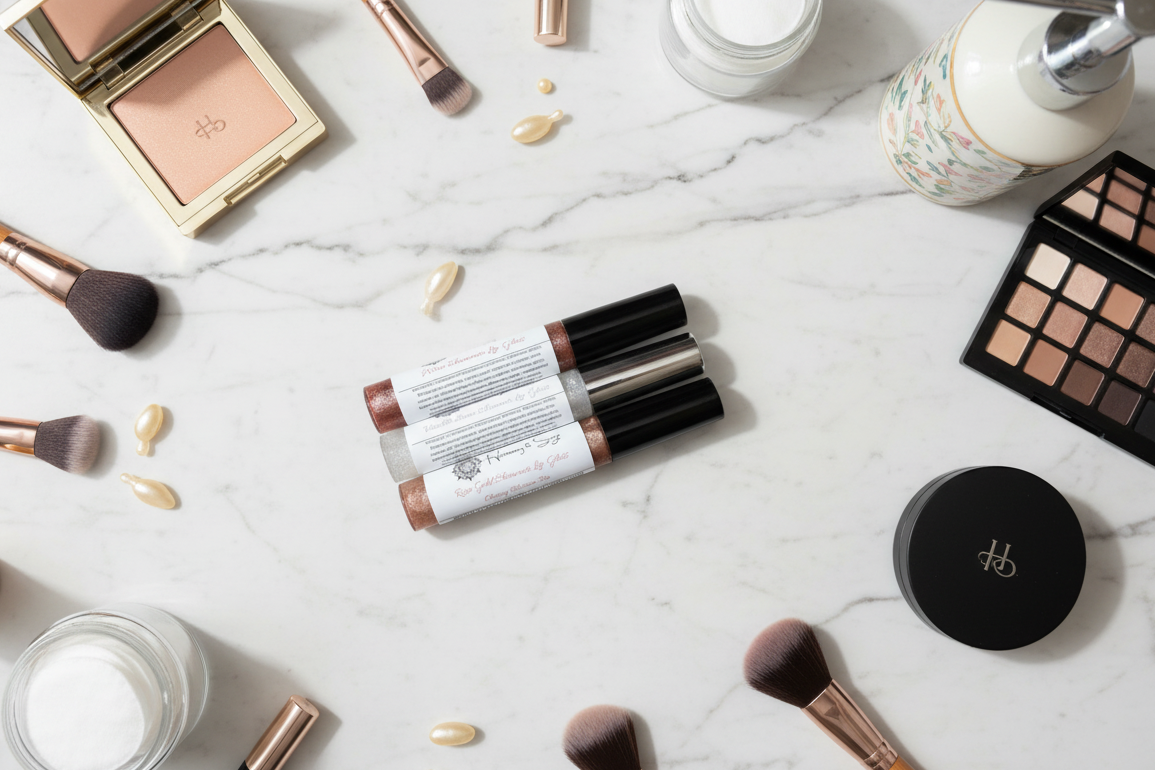 Lip Gloss, Olive Oil,  Sunflower Oil, Shimmer Gloss, Tinted, Mica