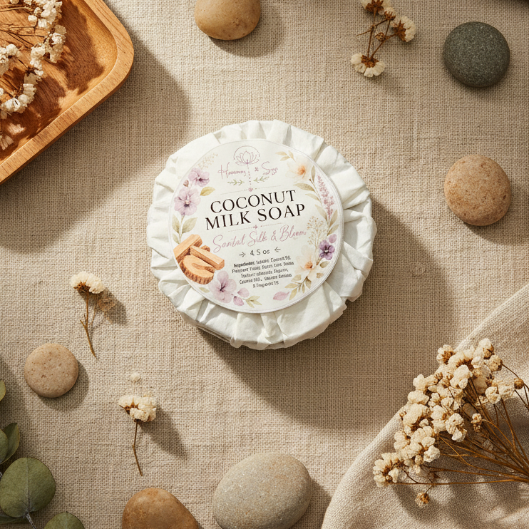 & Bloom Coconut Milk Soap (Detergent Free), & Bloom Collection, Made to Order
