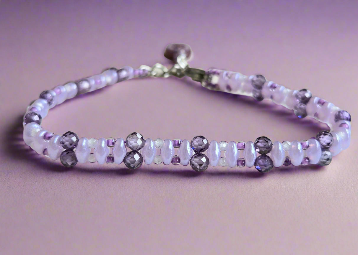 Amethyst Beaded Bracelet