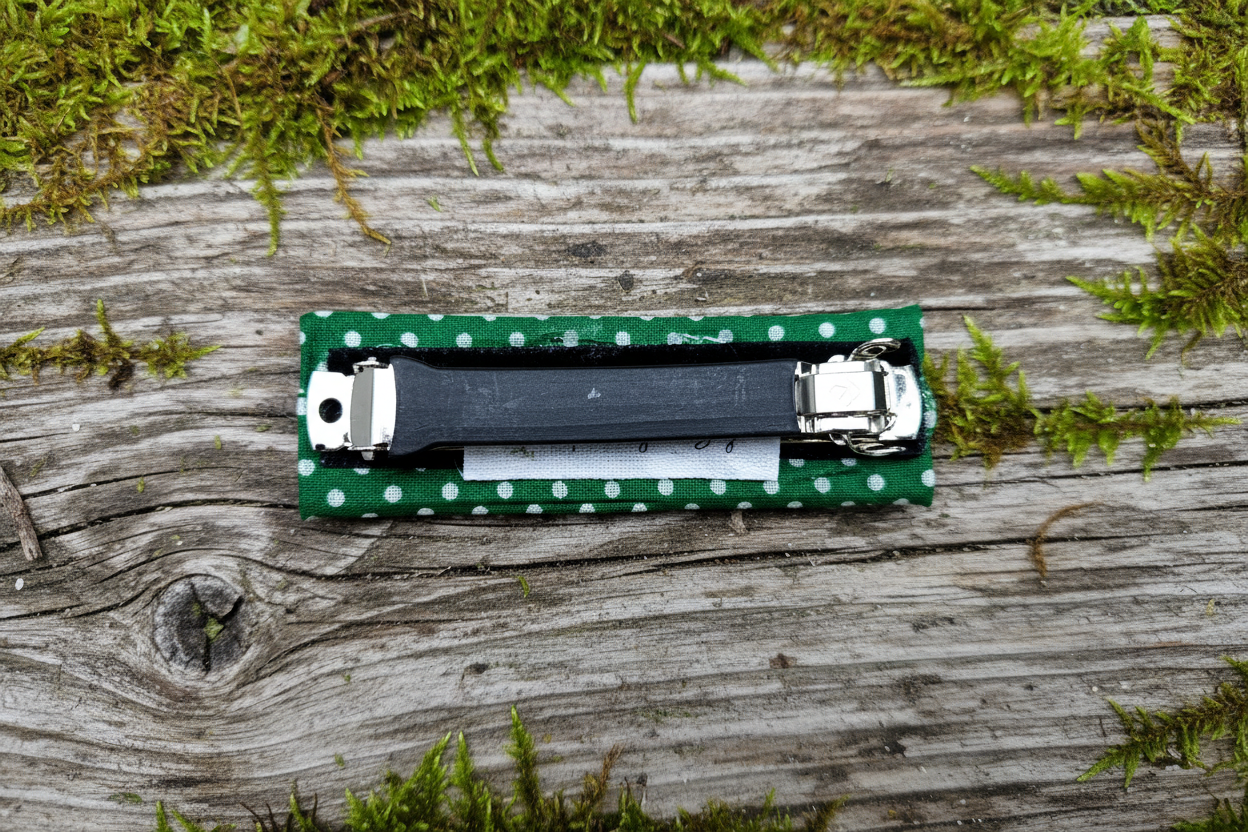Green Polka Dot Boho French Hair Clip, Fabric Clip, 3.25 Inch, Rectangle, Leather Lined Barrette - Harmonyandsage