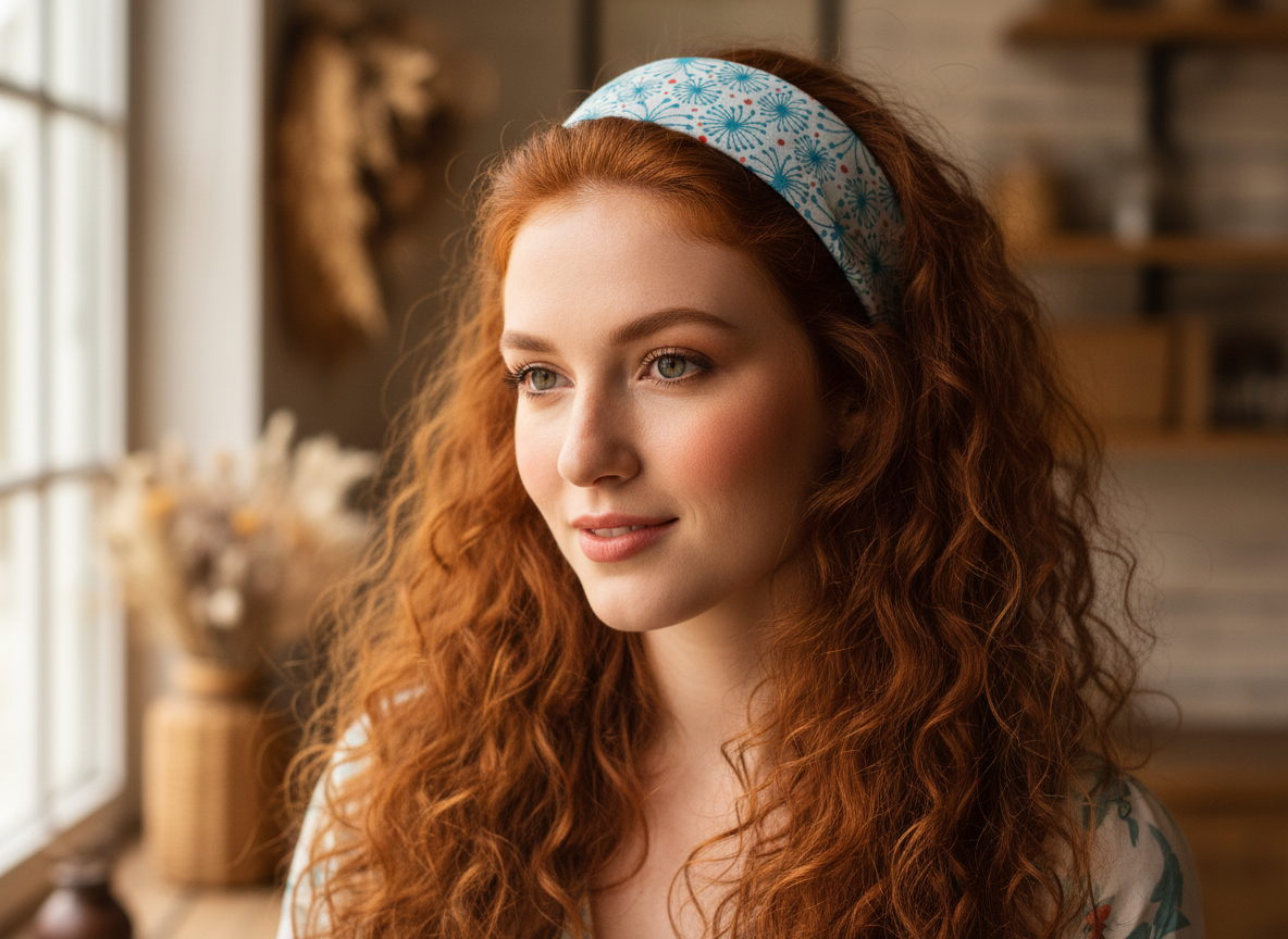 Fabric Lined Headband, Hair Accessories, Fabric 1", 2", 1/2" Headband