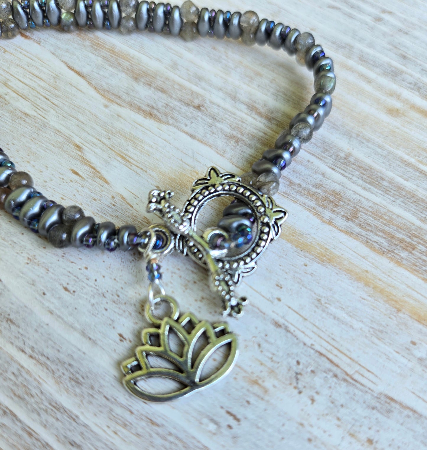 Labradorite Handbeaded Healing Bracelet