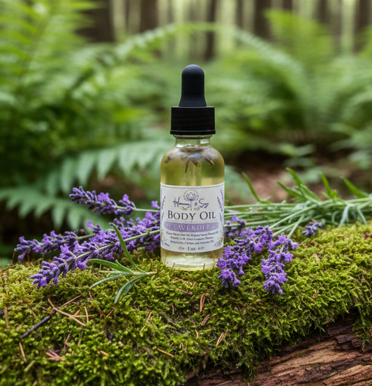 Lavender Body Oil - Limited Edition, Lavender, Sweet Almond Oil,  Hemp Seed Oil, Vitamin E Oil