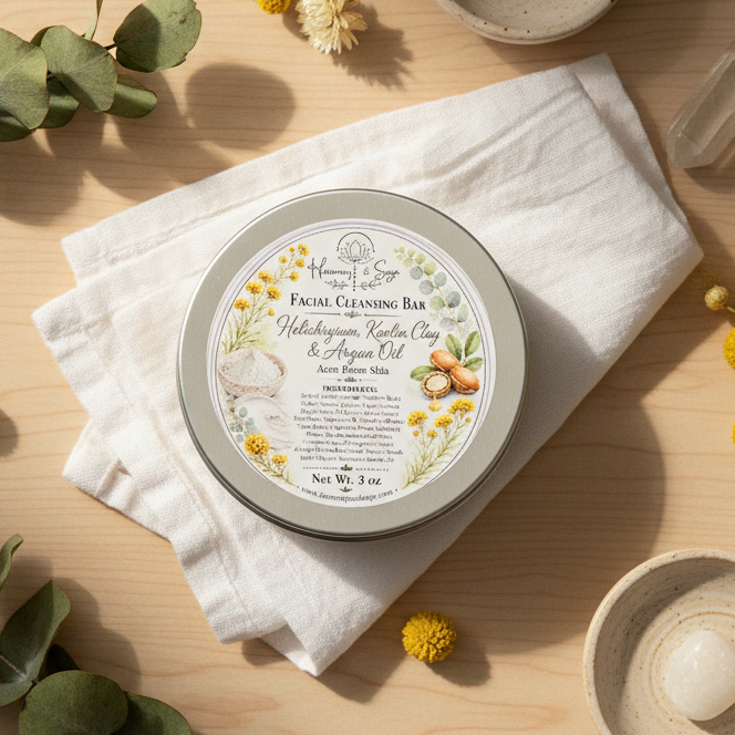 Facial Cleansing Bar (Detergent Free), Face Bar, Dry Skin Bar, All Skin Types