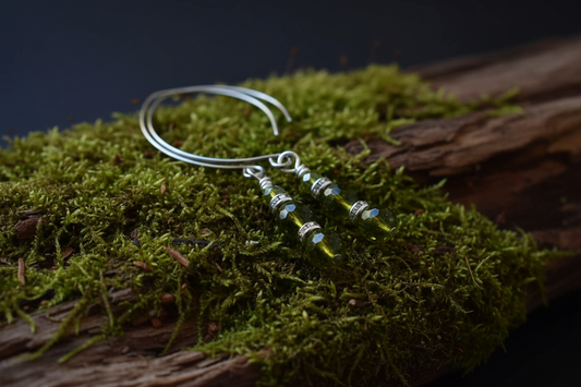 Green Peridot Gemstone Earrings, Clearance