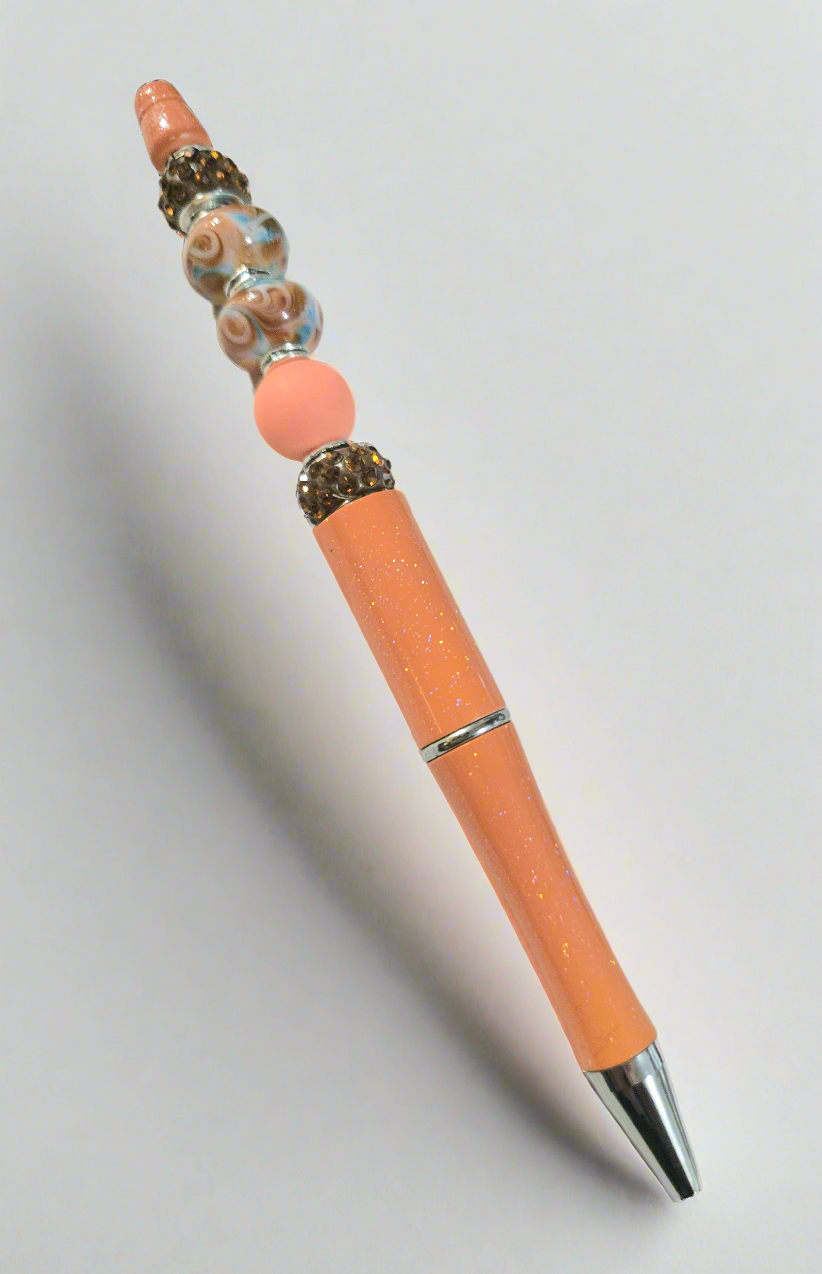 Orange Lampwork Pen 