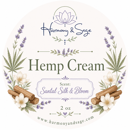 Santal Silk & Bloom Hemp Cream, Whipped Moisturizer, Lotion, Floral, Made to Order