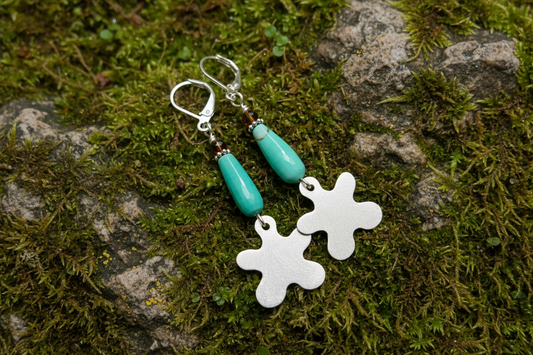 Peruvian Green Opal Earrings, Clearance