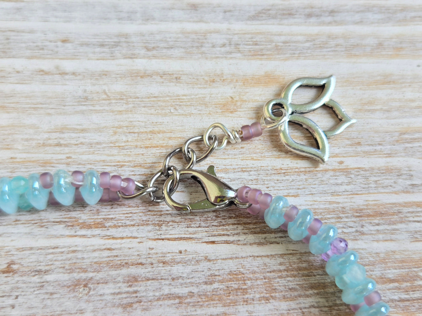 Amethyst & Amazonite Handbeaded Healing Bracelet