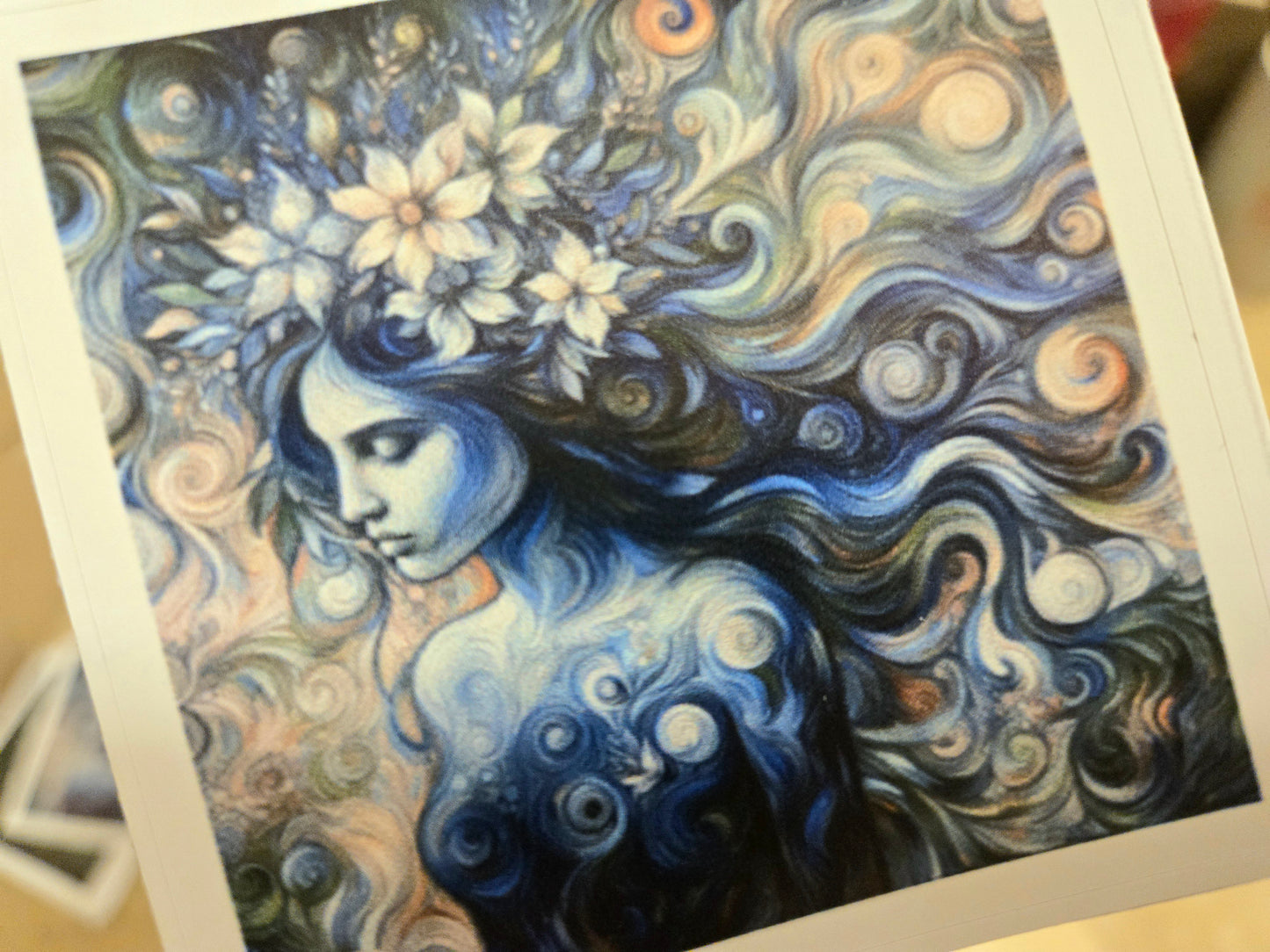 Blue Shadow Goddess Sticker