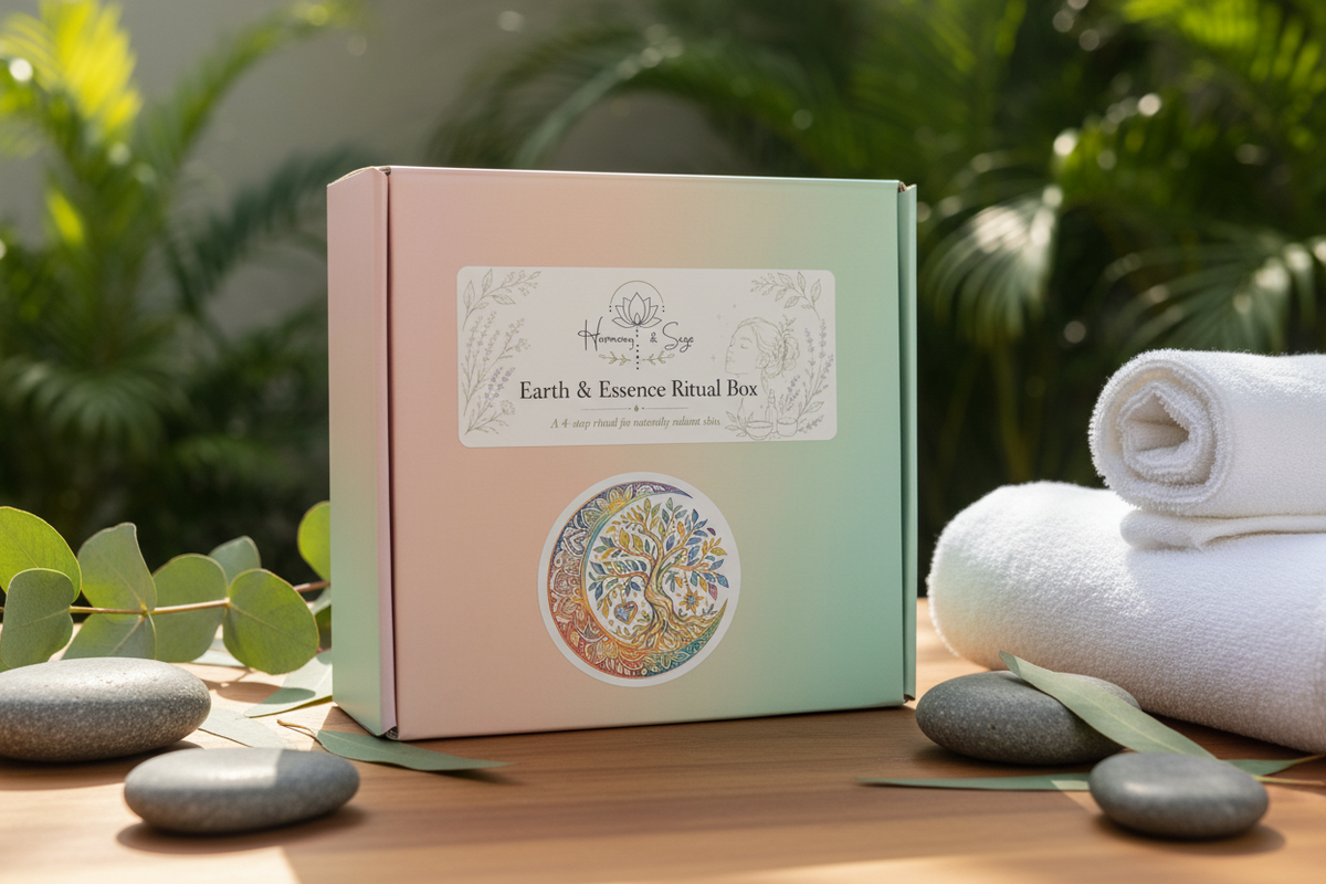 Earth & Essence Ritual Box, Facial Care, Face Care Box, Self Care, Herbal Box, Spa Day, Skincare Gift Box