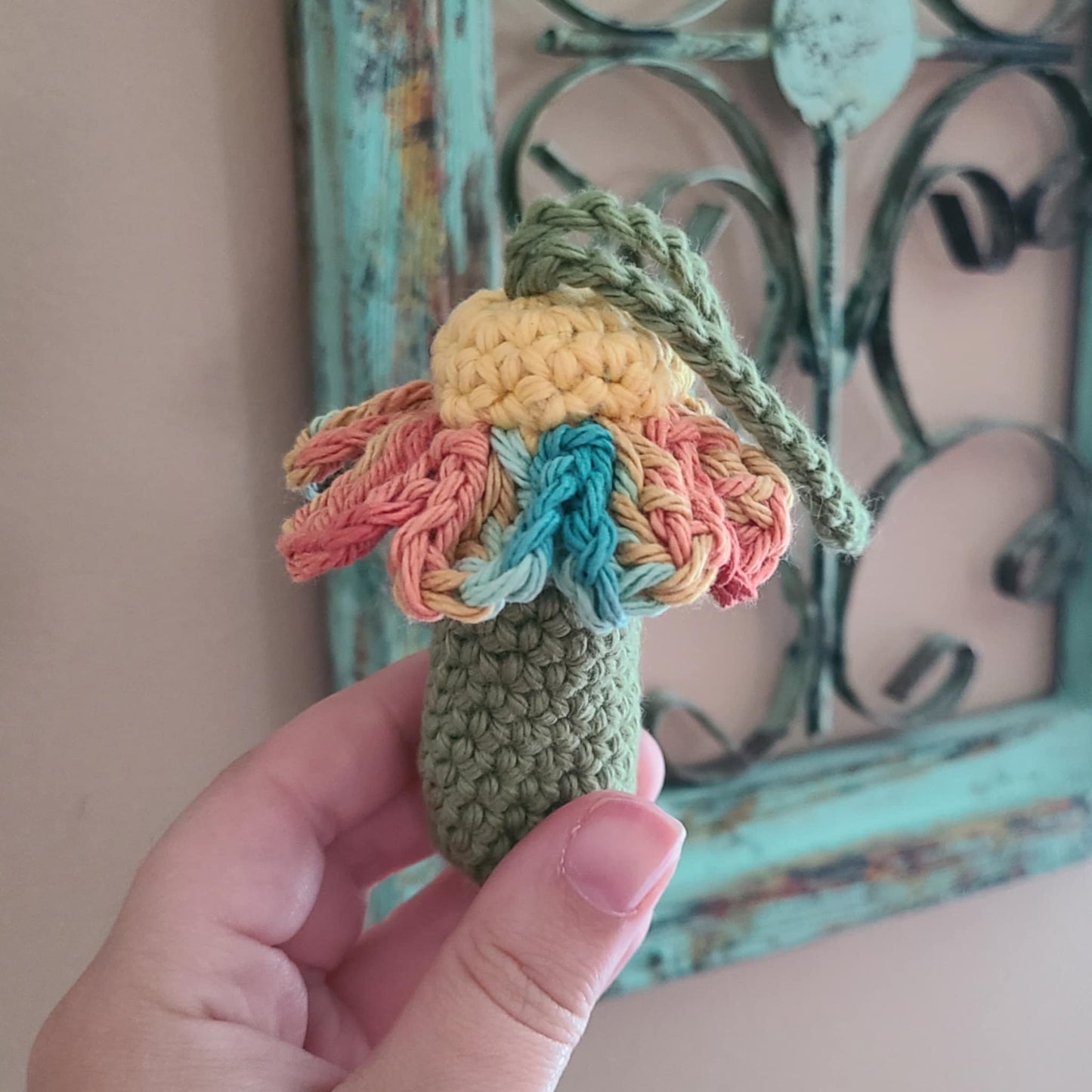 Crochet Flower Lip Balm Holder