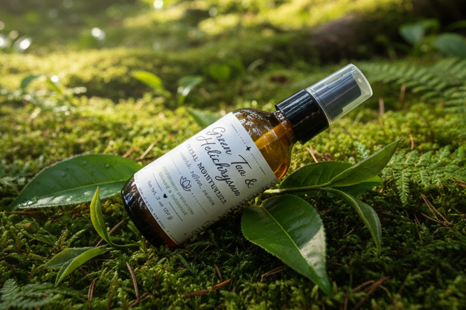 Facial Moisturizer, Oil Free, Green Tea, Rice Protein Cream, Niacinamide, Hyaluronic Acid Face Moisturizer, Helichrysum Essential Oil