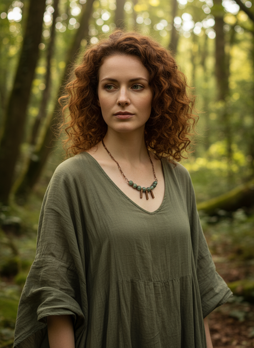 Burma Jade Bar Necklace, Copper Figaro Chain, Magnetic Clasp