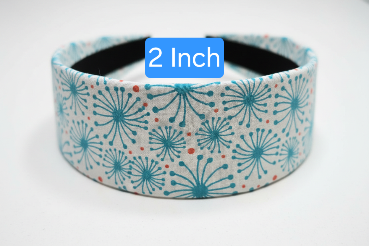 Fabric Lined Headband, Hair Accessories, Fabric 1", 2", 1/2" Headband