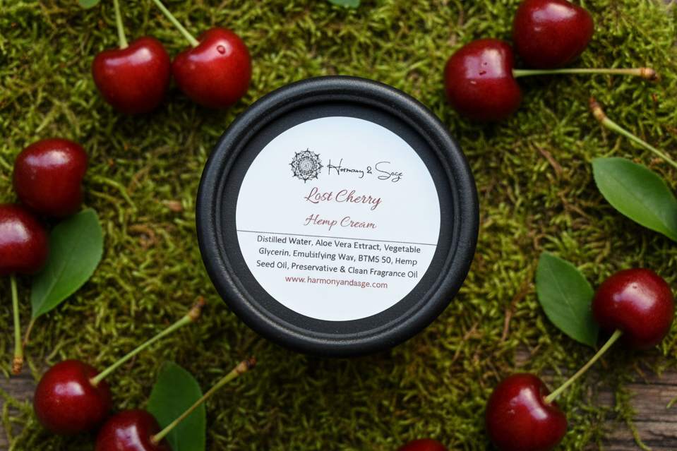 Lost Cherry Hemp Cream, Whipped Moisturizer, Lotion, Fruity