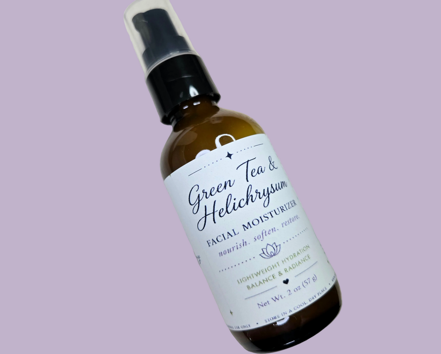 Facial Moisturizer, Oil Free, Green Tea, Rice Protein Cream, Niacinamide, Hyaluronic Acid Face Moisturizer, Helichrysum Essential Oil