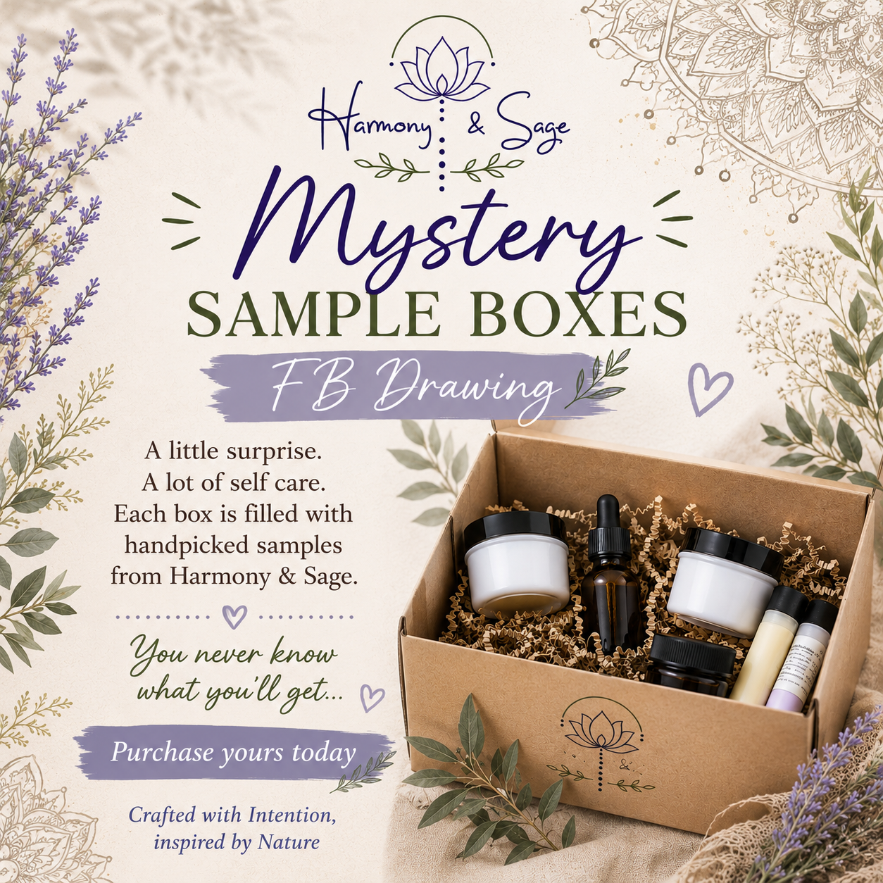 Mystery Blind Sample Box, Skincare, Facebook Drawing, Soap