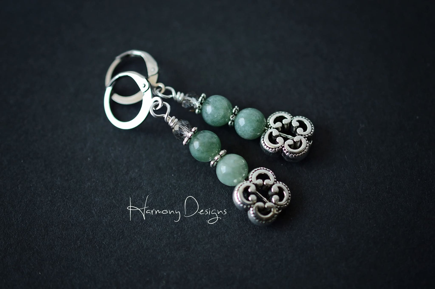 Burma Jade Earrings, Jade, Green Earrings,  Healing Jewelry, Bohemian Style, Steel Earrings