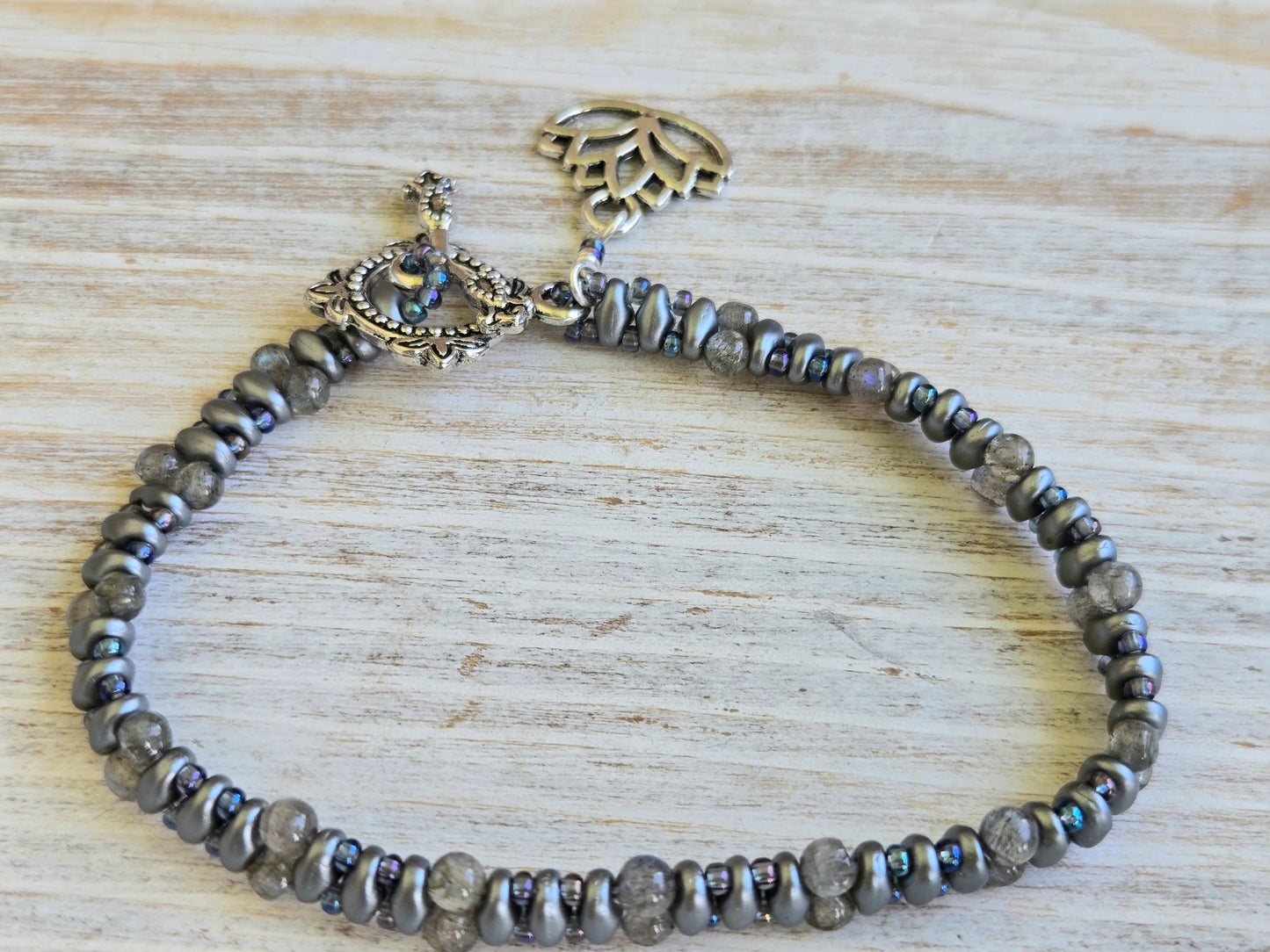 Labradorite Handbeaded Healing Bracelet