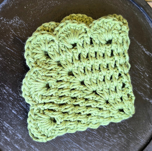 Handmade Scalloped Crochet Facial Washcloth