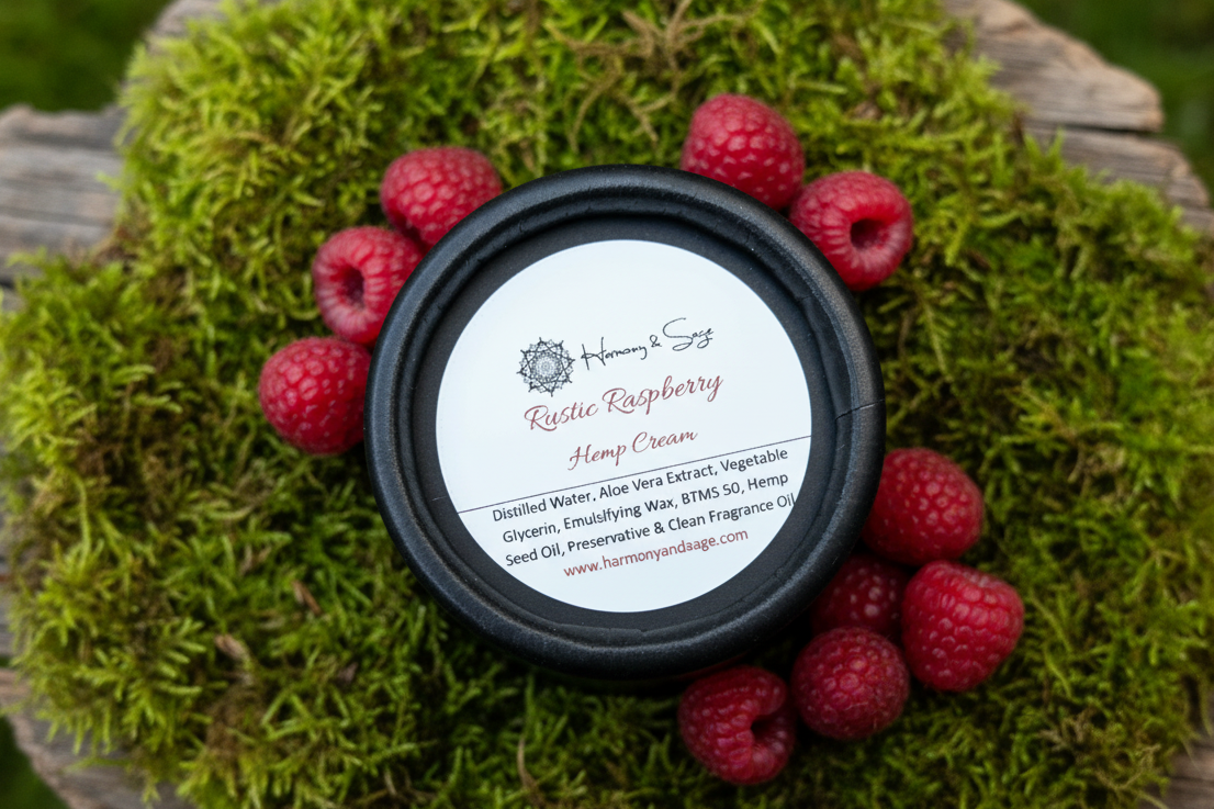 Rustic Raspberry Hemp Cream, Whipped Moisturizer, Lotion, Fruity