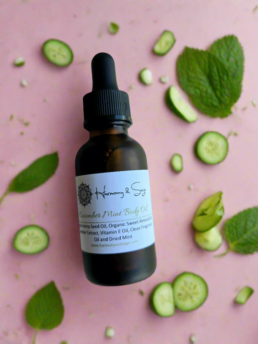 Cucumber mint body oil