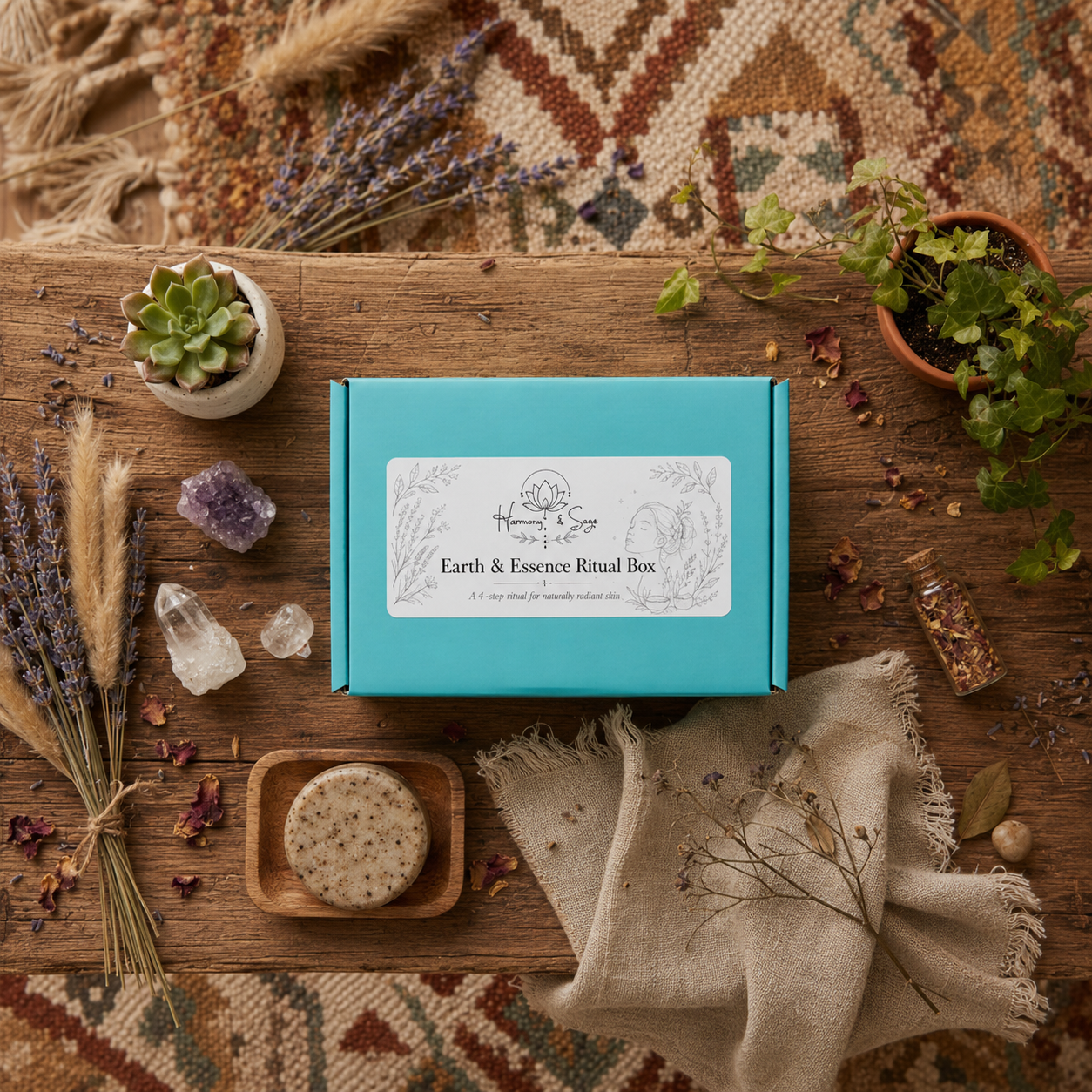 Earth & Essence Ritual Box, Facial Care, Face Care Box, Self Care, Herbal Box