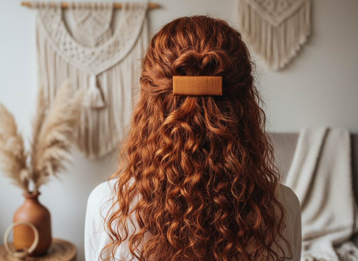 Dupioni Silk Hair Clip, 2.5 Inch, Rectangle