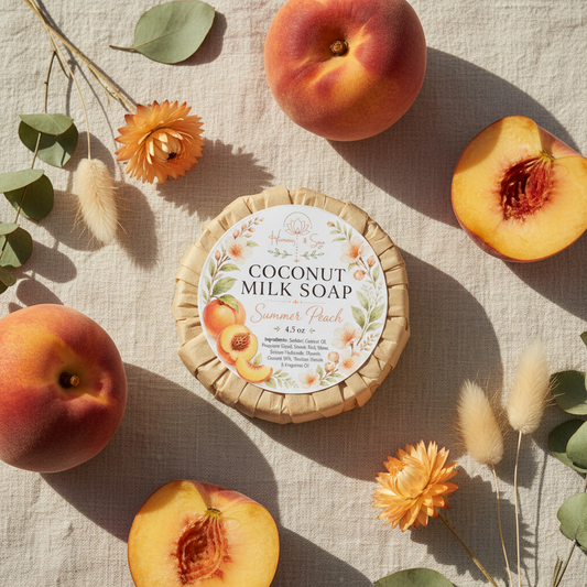 Summer Peach Coconut Milk Soap (Detergent Free), Summer Edition