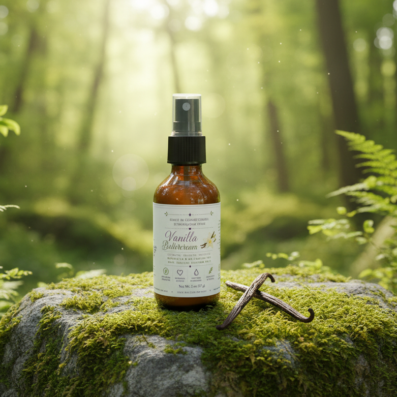 Leave in Conditioner & Detangling Spray, Glass Bottle, Rosemary Oil, Sunflower Oil