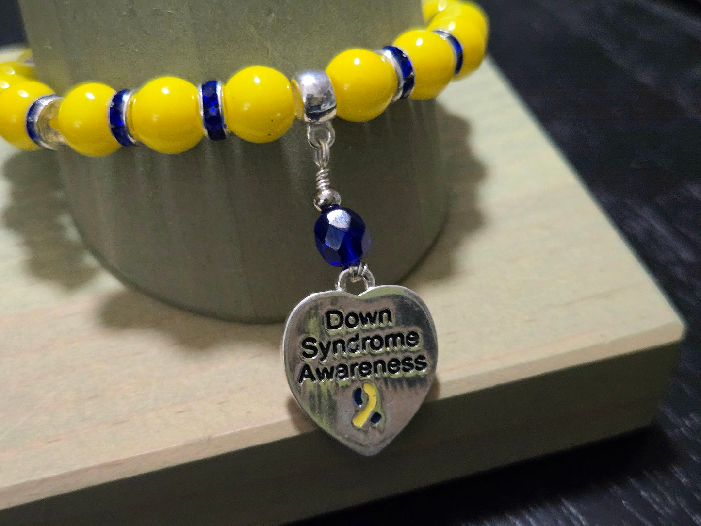 Down Syndrome Awareness Bracelet, Stretch Bracelet, Clearance