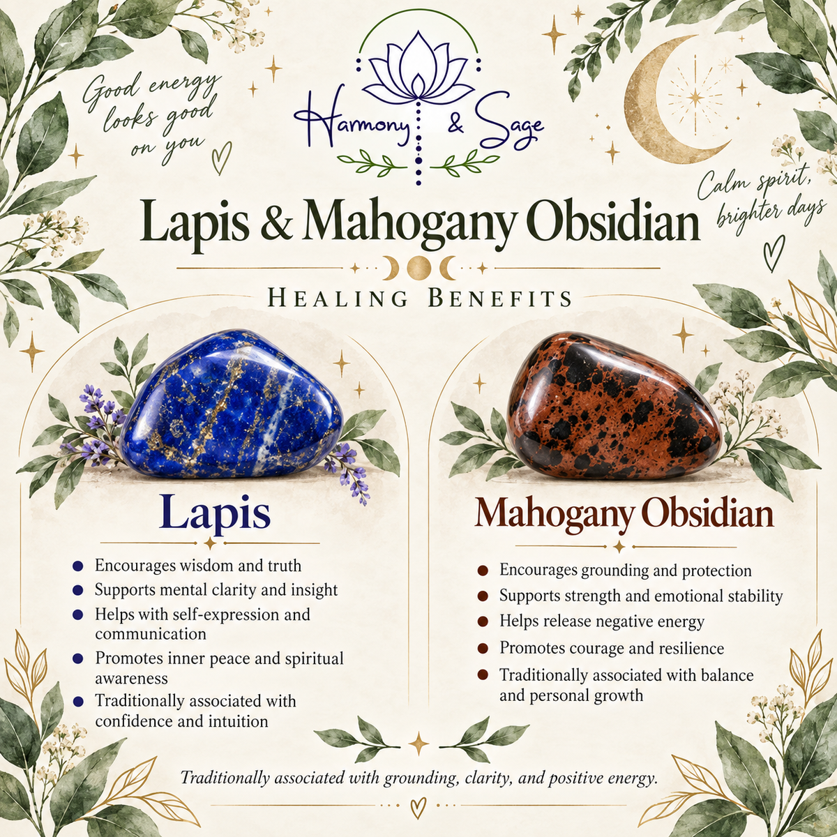 Lapis & Mahogany Obsidian Gemstone Bracelet, Wander Stretch Bracelet