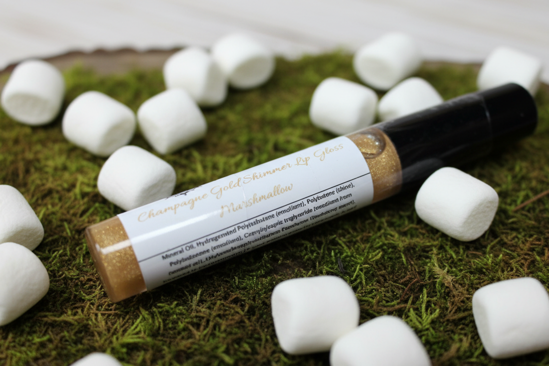 Lip Gloss, Olive Oil,  Sunflower Oil, Shimmer Gloss, Tinted, Mica