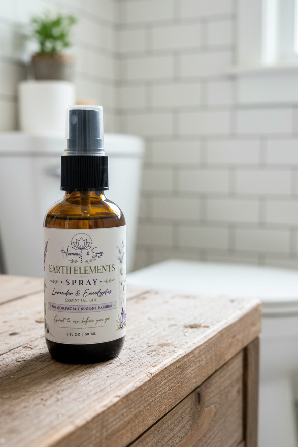 Bathroom Spray, Earth Elements Spray, Lavatory Spray, Toilet Spray, 2 oz