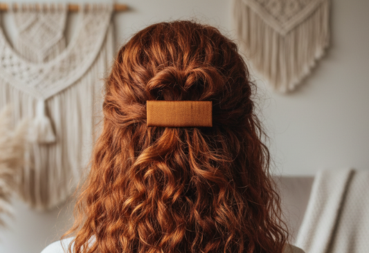 Dupioni Silk Hair Clip, 2.5 Inch, Rectangle