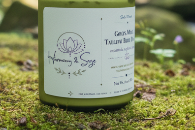 Goats Milk & Tallow Body Butter, Moisturizing Butter, Cream, Whipped Body Butter 6 OZ
