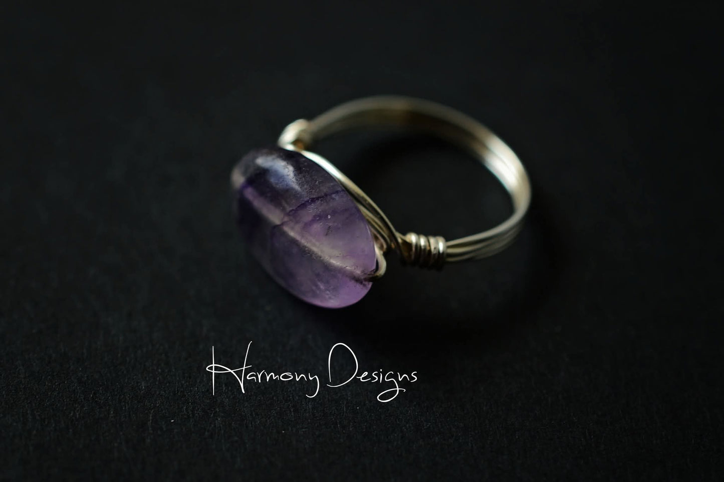 Fluorite Wire Wrapped Ring