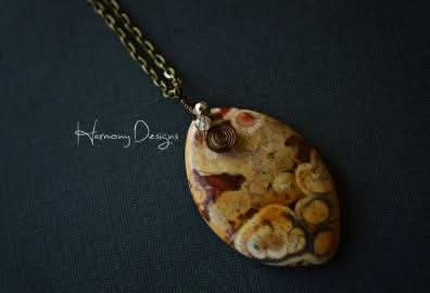 Ocean Jasper Bronze Necklace, Clearance