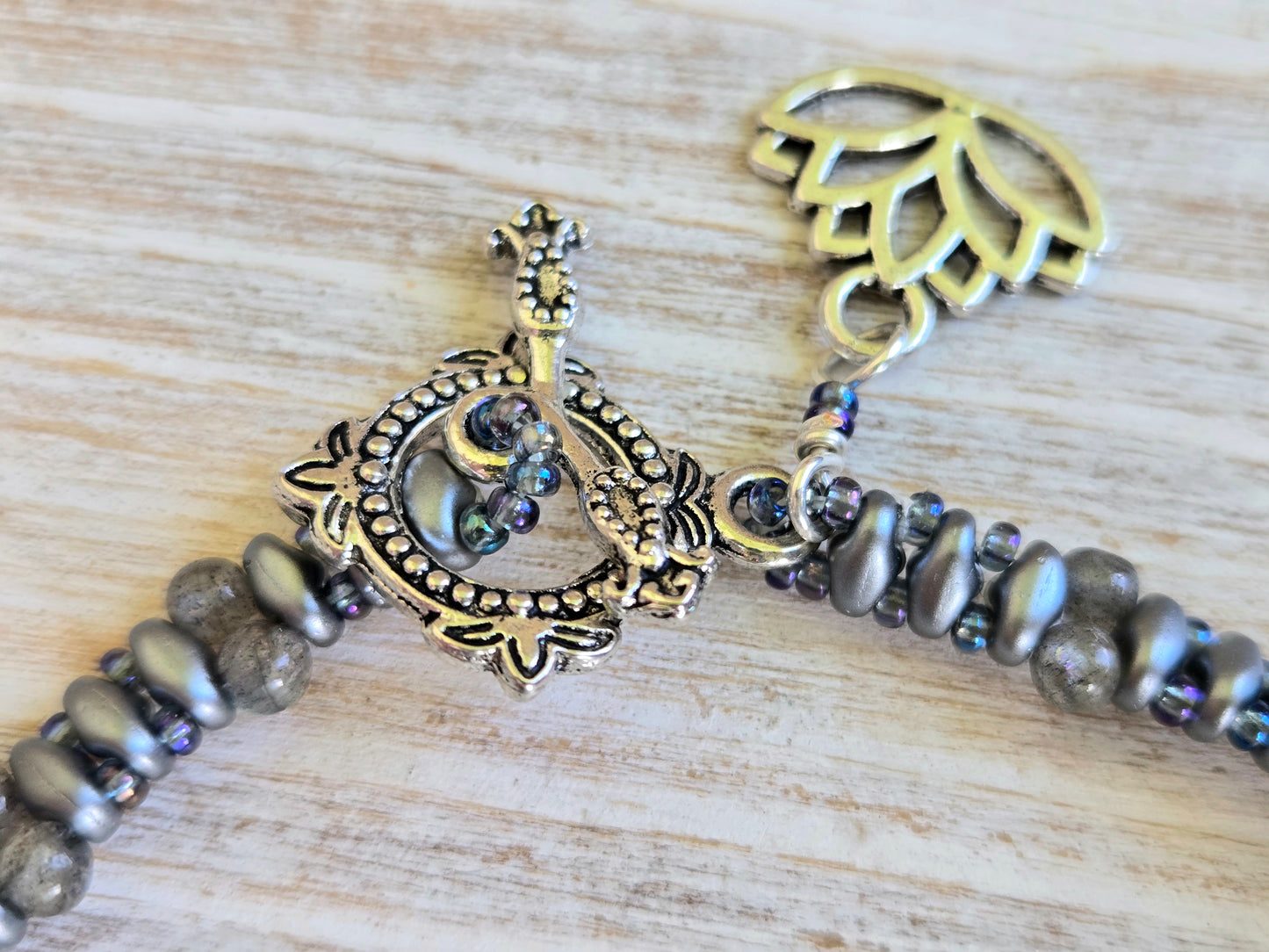 Labradorite Handbeaded Healing Bracelet